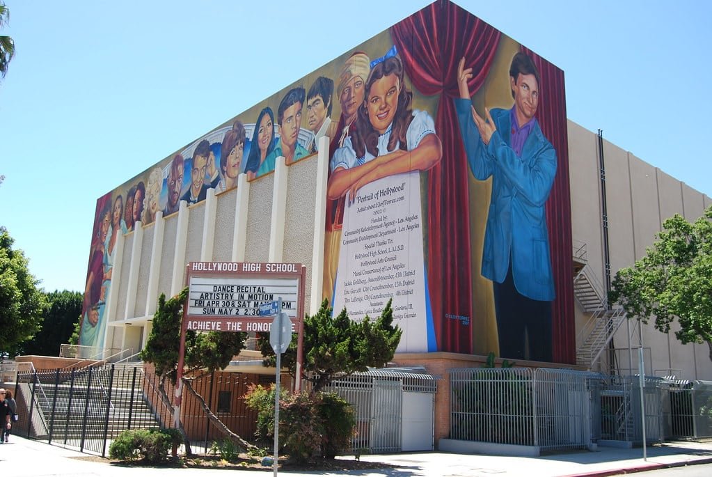 Hollywood High School Mural Los Angeles Bus Tour